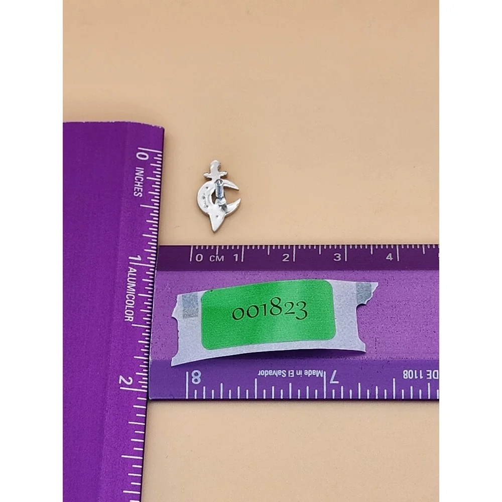 Vtg 925 Sterling Silver Crystal Masonic‎ Shriners Lapel Pin Tie Tack Hat Pin